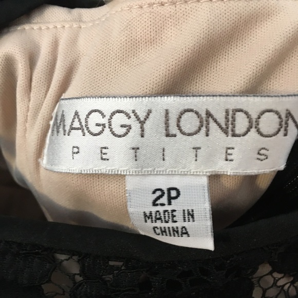 Maggy London lace dress with beige under slip. Petite size. - Picture 6 of 6